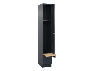 locker met bank,HxBxD 1950x300x815mm,1vak,vak B 300mm,cilinderslot - 1