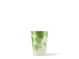 Biologische Koffie Beker Karton 180ml Groene Blaadjes 100 Stuks - 1
