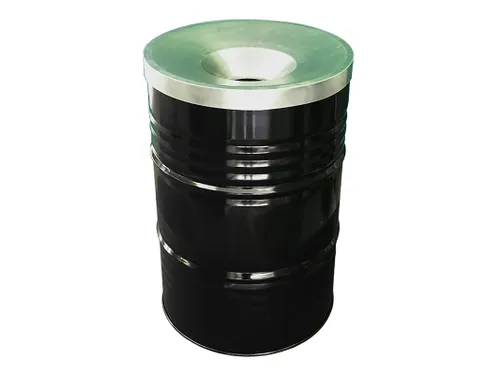 Afvalbak The Binbin Met Vlamvertragend Deksel 200 Liter Zwart