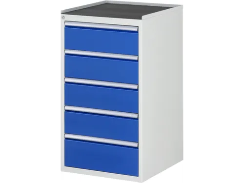 ladekast 1035x580x650mm 5laden cilinderslot RAL7035 RAL5010 metaal