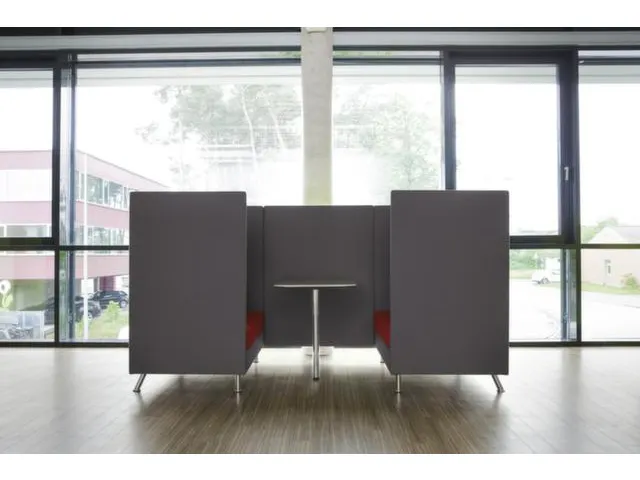 Highback Loungebank 2-Zits Romp Grijs Zitkussen Rood