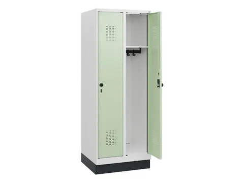 schoollocker,HxBxD 1630x600x500mm,2vak,vak B 300mm,draaigrendel,sokkel