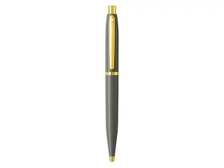 Balpen SHEAFFER VFM 9427 Glossy Light Gray met PVD Gold-Tone Trim - 11