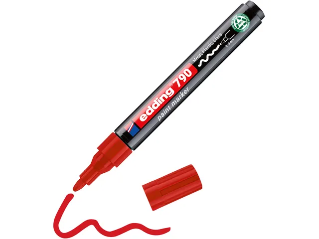 Marqueur peinture edding 790 à base d'alcool 2-3mm rouge
