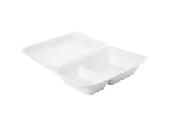 Menubox 470/300 ml, Bagasse 2 White Bagasse