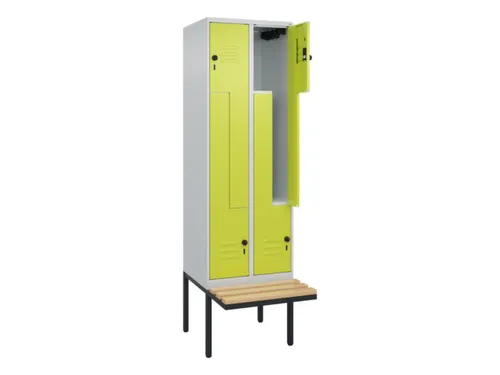 Z-garderobekast,HxBxD 2120x600x815mm,2vak,vak B 300mm,draaigrendel