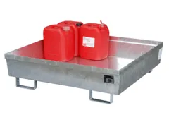 Opvangbak 4x 200l Opvangvol. 280l Vuurverzinkt 335x 1200x 1200mm Open