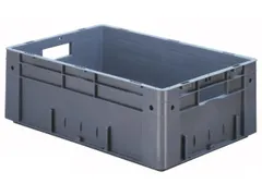 Euronorm Stapelkrat 210x600x400mm 38l Wanden/Bodem Gesloten Grijs