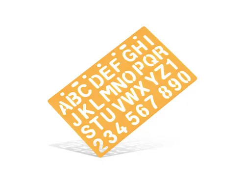 Sjabloon Standardgraph letters en cijfers 20mm