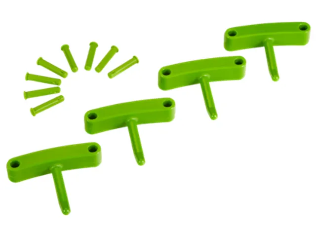 Hygiene 1016-77 Aanvulset haken limoen, full colour, 4 haken/8 pinnen