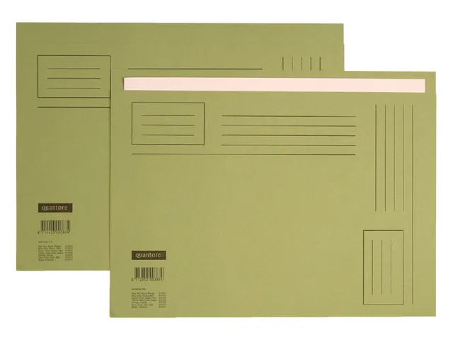 Vouwmap Quantore Folio ongelijke zijde 230gr groen