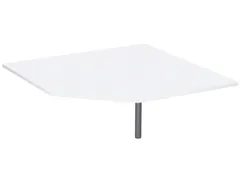koppelelement voor bureau,90 °,BxD 1225x1225mm,v. 4voeten,blad wit