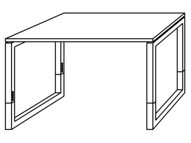 Bureaus 650-850x1200x800mm Plaat Noten Frame Aluminium-Zilver