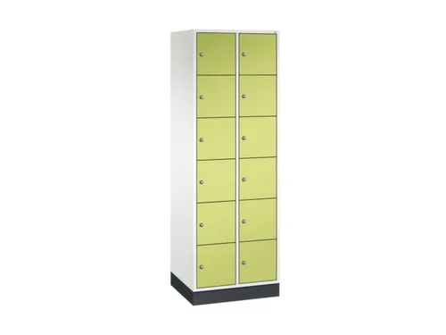 lockerkast,HxBxD 1950x620x500mm,2x6vakken,cil.-slot,sokkel