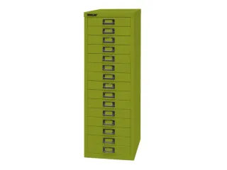 kantoor-ladekast HxBxD 860x279x380mm 15 laden romp + front groen staal - 3