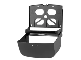 PlastiQline Handdoekdispenser mini kunststof zwart ABS wandmontage - 3
