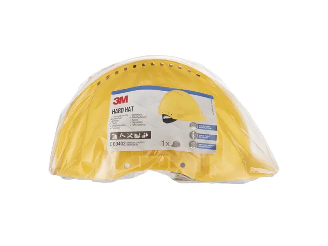 Veiligheidshelm 3M 53-62cm Uvicator en pinverstelling geel