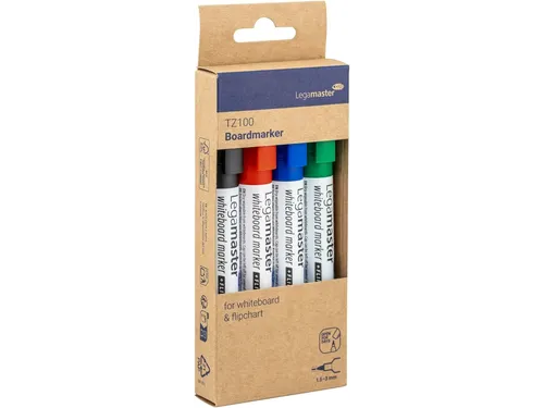Viltstift Legamaster TZ100 Whiteboard Rond Assorti 1.5-3mm 4st
