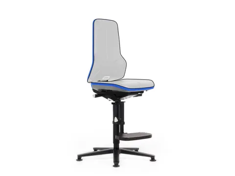 Modulaire Draaistoel 590-870mmx470mm Opstap Blauw Flexband Glijders