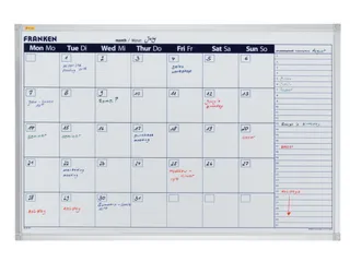 maandplanners,HxB 600x900mm,gelakt,magnetisch,bord wit,maand/planning - 1