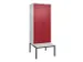 locker voor scheiding van kleding,HxBxD 2120x800x815mm,2vak