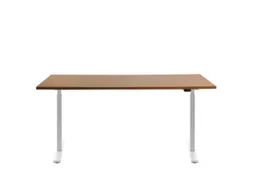 Elektrisch ihv bureau,HxBxD 700-1200x1600x800mm,blad beuken,T-voet wit