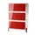 mobiel ladeblok,HxBxD 642x390x436mm,3lade(n),romp wit,front rood