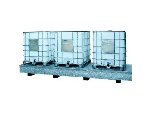 Opvangbak 3x Ibc 1000l Staal 385x 3850x 1300mm Ral 5015