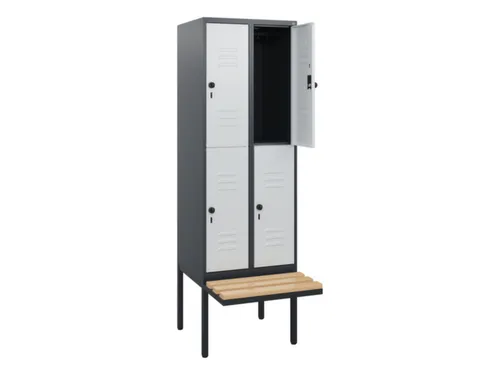 Dubbeldekse dekenkist,HxBxD 1950x600x815mm,2x2vak.,vak B 300mm