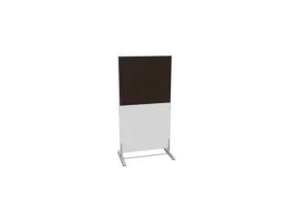 scheidingswand,HxB 1545x800mm,Bl-wit,BN2036-bruin - 2