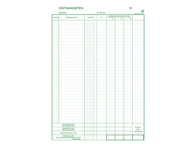 Kasboek Exacompta Manifold ontvangsten dupli 50vel NL