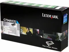 Tonercartridge Lexmark C 734 a 1 cg Retourprogramma Cyaan