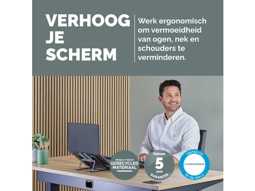 Laptopstandaard Fellowes Alumia zwart