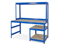 montagetafel,HxBxD 900x1500x600mm,blad hout,4voeten RAL5010