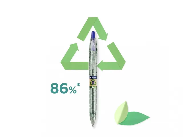 Balpen Pilot B2P Ecoball Begreen 1.0mm Medium Zwart 10 stuks+navulling