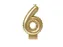 Verjaardagskaars cijfer 6 Folieballon Goud 10cm