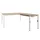 Bureau Linesto N4 aanbouwtafel 120x60cm honey castello 25mm wit