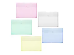 #*Enveloptas Foldersys A4 PP transp ass. kleur 11gaats 10st