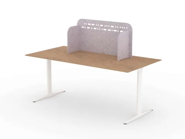 Akoestisch PET-vilt scheidingsscherm M 100x35cm lichtgrijs