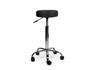 Tabouret Kruk Zwart Hoge Gasveer Zonder Rugleuning - 1