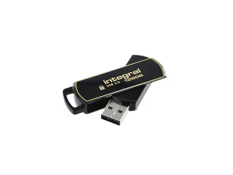 USB stick 3.0 Integral Secure 360 USB-A 128GB zwart