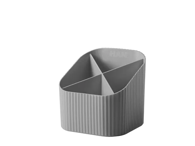 Pennenkoker HAN Re-X-LOOP 4-vaks, grijs 100% gerecycled materiaal
