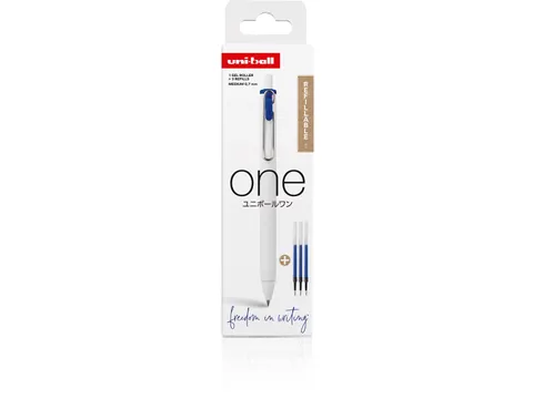 ONE gelroller 0,7 mm blauw 1 roller + 3 vullingen