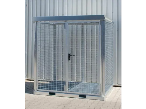 gasflessendepot,v. 45xØ 230mm fles,HxBxD 2260x2115x1570mm,m. deksel