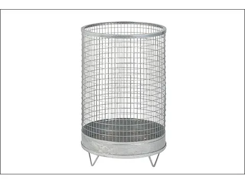 Afvalbak Draadgaas 75 Liter Vloeropstelling Staalplaatbodem Verzinkt