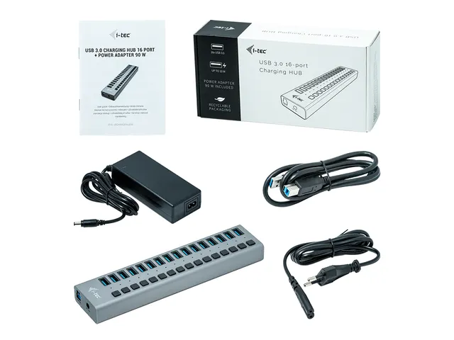 i-tec USB 3.0 HUB 16-Poorts 90 W