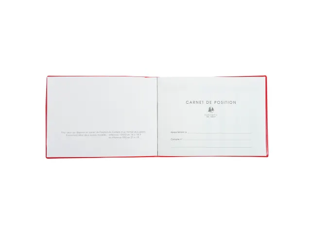 Carnet de position de compte 11x15cm 48 pages - Couleurs assorties
