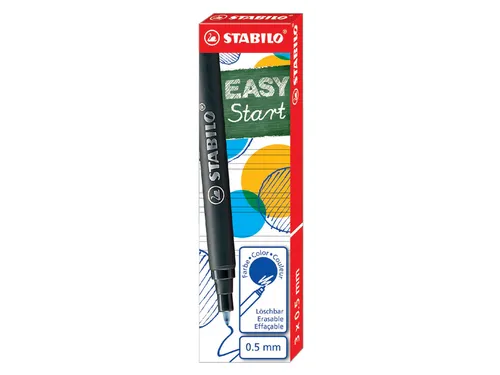 Rollerpenvulling STABILO Easyoriginal medium blauw doosje à 3 stuks