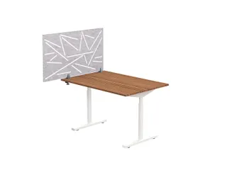Akoestisch Bureaupaneel met patroon uitsnede 60x120cm Lichtgrijs - 4