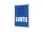 Kliklijst A1 complete set met print "SORTIE" Blauw